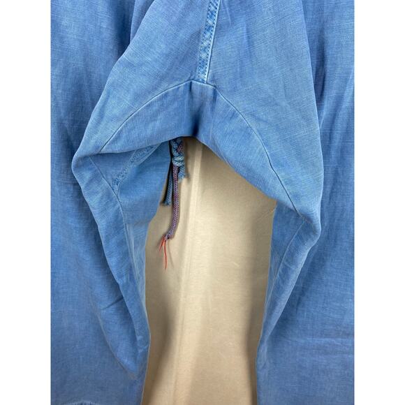 Dr Collectors Teddy Forever Pants Sz Large Blue Linen/Cotton Harem Slouchy - Picture 10 of 10